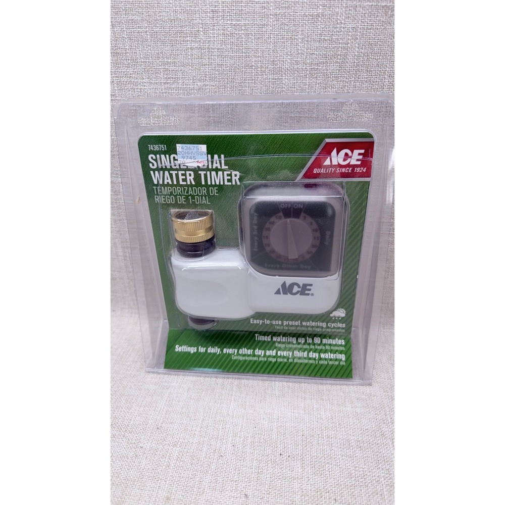 Ace Hardware Single Dial Water Timer 7436751 Mechanical Hose Timer New